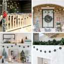 2 x DAZONGE Christmas Decorations, Felt Snowflake Garland and Wood Beads for Farmhouse Christmas Banner Decor, Wall, Shelf, and Holiday Decorations (Black)