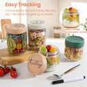 12Pack Overnight Oats Containers with Lids, 16oz, 8oz & 4oz Glass Jars with Airtight Lids, Wide mouth Mason Salad jars, Glass Food Storage Containers for Yogurt Chia Pudding Snacks Cereal & Spices