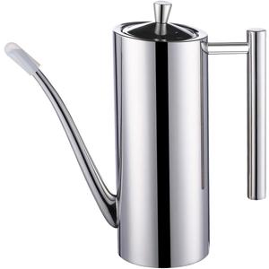 Sumerflos Olive Oil Dispenser Bottle Stainless Steel, 700ml/24oz Drip-Free Pouring Oil Pot, Large Oil Storage Container for Salad and Kitchen Cooking