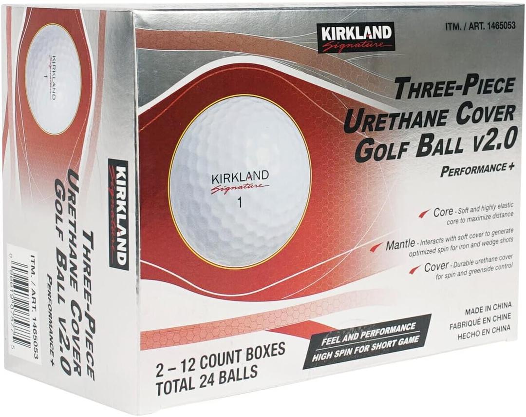 KIRKLAND Signature Three-Piece Urethane Cover (24 balls, White)
