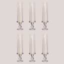 Hurricane Candle Holder Glass Taper Hurricane Clear Tall Candlestick Candles Holders Table Centerpiece Wedding Party Dining Event Home Decor (6)