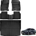 Floor Mats & Cargo Liner for 2020-2026 Ford Escape(Not fit Hybrid) | TPE All Weather Floor Liners & Cargo Mat 4pcs Full Set Escape Accessories Black