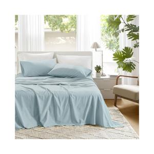 Comfort Spaces 100% Cotton Sheets Breathable & Soft Cotton Sheets, Naturally Cool Cotton Bed Sheets with 12" Elastic Pocket All Seasons Sheet Set, Sage Green 3 Piece