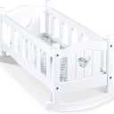 Melissa & Doug Mine to Love Wooden Play Cradle for Dolls, Stuffed Animals - White