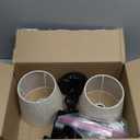 Mini Bedside Lamps for Bedrooms Set of 2 - Nightstand Bedroom Lamps with USB C Port and AC Outlet Charging, Dimmable Touch Small Bed Side Table Lamp, Black Night Stand Light for Kids/Guest Room (Beige)