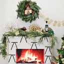 48 PCS Black Velvet Bows for Christmas Tree 5 x 7 Inch Rustic Velvet Staircase Wreath Bows Pre-Tied Ribbon Crafts Gift Bow for Xmas Topper Garland Ornament Home Door Indoor Outdoor Decorations