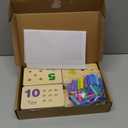 TOOKYLAND Peg Board Toddler Toys, Counting Wooden Toys with 55 Pegs, Wooden Math Manipulatives, Montessori Math and Numbers for Kids & Kindergarten Learning Activities