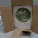 Green Globe Glass Semi Flush Mount Small Hall Ceiling Light, Modern Gold Lighting for Kitchen, Bedroom, Hallway, Porch