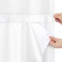 2 Pack Replacement White PEVA Snap-in Shower Curtain Liner for No-Hook Shower Curtains, Removable, Water-Repellent, Machine Washable, 70" W x 54" H