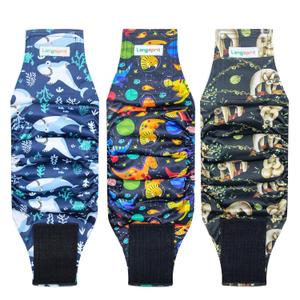 Langsprit Male Belly Bands for Dogs (Pack of 3) - High Absorbing Dog Wraps Male Washable - Reusable Small Doggy Doggie Puppy Dog Diapers(Large,Waist:17-20.5 inches)