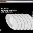Feit Electric LED Recessed Light Retrofit Kit - 5/6 in Dimmable with Baffle Trim, 75W Equivalent, Adjustable White 2700K5000K, 90+ CRI, for Living, Bathroom, Dining & Kitchen Room