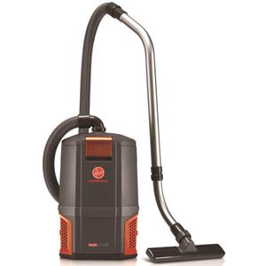 Hoover Commercial HushTone Back Pack 2 Speed Motor with HEPA Filtration and Hexaguard Technology, Extension Wand, Lightweight Design, 6 Quart, CH34006, Black/Orange