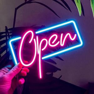 Modern LED Neon Open Sign - Energy Efficient Window Display Light for Business Storefront Office Home Bar Retail Shops Restaurants Cafes (Design 3)
