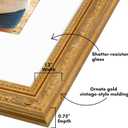 Americanflat 11x14 Picture Frame with Shatter-Resistant Glass - Use as 8x10 Frame with Mat or Display 11x14 Photo Without Mat - Ornate Picture Frames for Wall Display - Gold