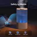 2.5L Humidifiers for Bedroom, Top Fill Cool Mist Humidifiers for Large Room, Easy to Fill & Clean, 30H Runtime, 28dB Quiet Air Humidifier for Plants, Baby Nursery with Night Light