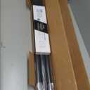 BlastHome Non-Adjustable Luxury Curtain Rods for Windows, 1  Rod Set, 11 foot Fixed Length (Three Rods Connect for a Seamless Look), Tuxedo Black