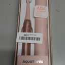 Aquasonic Icon ADA-Accepted Rechargeable Toothbrush | Magnetic Holder & Slim Travel Case | 2 Brushing Modes & Smart Timers | Gentle Micro-Vibrations (Blush) (1 Count (Pack of 1))