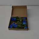 Kenpal 10pack Realistic Fake Roses Artificial Flowers with Stem for Decor Centerpieces Wedding Bouquets (Blue)