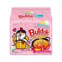 Samyang Buldak Spicy Ramen, Hot Chicken Ramen, Korean Stir-Fried Instant Noodle, Carbonara, 1 Bag with 5 Pack (EXP 07/15/26)