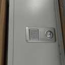 White 33.46" Tall Sturdy Wall Safes Between the Studs 16" Centers, Fireproof in Wall Safe with Removable Shelf, Combination Lock Hidden Safe for Money Jewelry Passport Documents