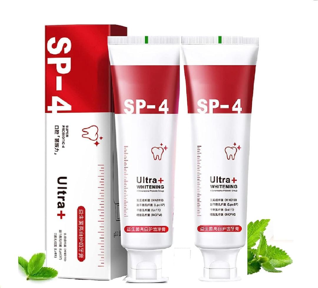 2Pc Sp-4 Toothpaste, Yayashi Sp-4 Probiotic Whitening Toothpaste, SP-4 Brightening Toothpaste Fresh Breath Toothpaste, Promotes Healthy Teeth and GumsSp-4 Stain Removing Toothpaste
