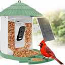 Smart Birdfeeder with Camera Built-in&Solar Powered-Humming Bird Feeder Birdhouse with Camera Inside Wireless Video Live,Night Vision, AI Bird Recognition,Real-Time Alerts for Outdoor Birdlover Gifts