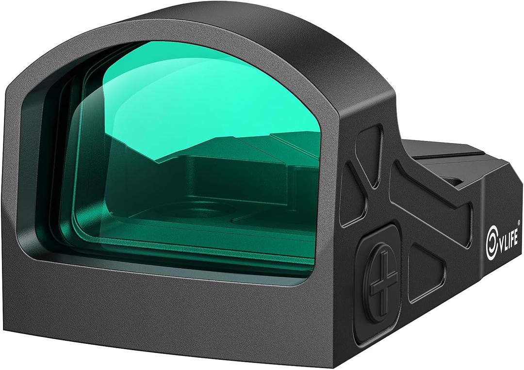 CVLIFE WolfCloak X03 Motion Awake Green Dot Sight for RMR Footprint, 3 MOA Reflex Sight with 0.33" Ultra-Low Profile & 24mm Lens for Full-Sized Pistols, Optics Adapter for MOS & 21mm Picatinny Base