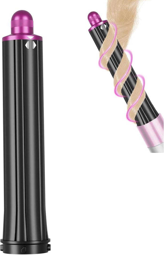 ZEPHBLOW 30mm/ 1.2 Inch Curling Barrel for Dyson Airwrap, Long Hair Curling Roller Barrels Compatible with Airwrap HS01/ 05, Self-Curling Replacement Attachment for Part No.971888-05, Rose