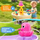 Water Table Pump Octopus, Cordless Rechargeable Pump for Water Tables with Magnetic Mounting, No Drill Installation, Durable Outdoor Water Play Accessories for Kids & Toddlers (Pink)