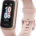OCTANDRA Active 2 VeryFit Fitness Tracker Heart Rate SpO2 Blood Oxygen Saturation Sleep Monitor 1.05" Screen Activity Step Counter Pedometer IP68 Waterproof Smart Watches for Men Women (ID155) (Pink)