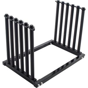 TCP Global 5-Lite Truck Bed Windshield Rack - Mobile 5 Slot Auto Glass Cargo Protection Management Rack - Safety Rubber Foam Pads, Mast Locks - Replacement Windshield Window Holder