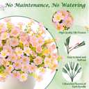 MACTING Artificial Flowers for Outdoors 12 Bundles Fake Flowers UV Resistant No Fade Faux Outdoor Plants for Indoor Outside Planters Garden Porch Yard Window Home Summer Decorations(Pink)