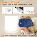 Heated Face Mask for Sinus Pressure, Cordless Sinus Mask with 3 Temperature Modes, 2500mAh Rechargeable Face Heating Pad, Sinus Pressure Relief with 15 Minutes Auto-Off(Blue)