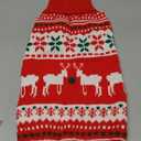KYEESE Dog Christmas Sweater, Warm Turtleneck Dog Sweater for Small Dogs Boy Girl with Snowflake & Reindeer Pattern, Cozy Doggie Knitwear with Leash Hole, Soft Festvial Pet Clothes, X-Large