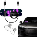 Driver-Specific USB Car LED Light Sign, Windshield Taxi Light Sign with Display, Suitable for Sedans, SUVs, and Cars, Easy Suction Cup Installation, USB Type-A Switch Cable (Pink Light Sign)