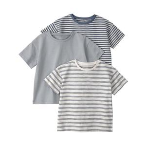 Little Planet by Carter's Boy 3-Pack Tops Made with Organic Cotton, Gray Stripes, 2T