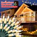 Enhon 4 Pack Twinkling Christmas Lights, 101.6 FT 96 of 400 Random Twinkle Bulbs, Christmas String Lights Connect up to 5 Set, Waterproof Outdoor Indoor Decorations (White)