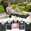 3 in 1 Women Comfort Backpack Tanning Beach Chair with Face Hole & Cushion | Portable Folding Lounge Sun Chair for Adults Outside Reading Sunbathing Poolside Camping | Reclining 6 Position