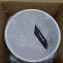 YEW DESIGN Matte White Round Compact Trash Can Mini, 2 Gallons / 7.5L Garbage Bin, Tiny Wastebasket for Bathrooms, Office, Under Desk, Bedroom, Laundry Room, Kitchen, Kids Room, and Dorm