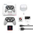 GameSir Super Nova Wireless Gaming Controller for PC/Switch/iOS/Android, Hall Effect Stick & Trigger, RGB Lighting, Swappable ABXY, Detachable Faceplate, 1000mAh with Charging Dock - Black&White