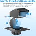 8 Inch Removable Roof Vents, Roof Vents for Houses, Carbon Steel Roof Exhaust Vent with Damper, Diameter Collar Removable Vent for Attic for Ventilation System