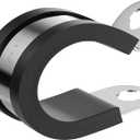 AKIHISA 12Pcs 1-1/2 Inch Cable Clamps, 304 Stainless Steel Conduit Clamps, for Cable, Pipe, Hose, Fuel Line, Metal Wire Cord Installation