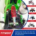 260mm 10.2" Adjustable Rear Shock Absorbers for 50cc 70cc 90cc 110cc 125cc Baja Motorsports DR70 Tao Tao DB20 Kids Pit Dirt Bike Four Wheeler Quad ATV Small Motorcycle Heavy Duty Red
