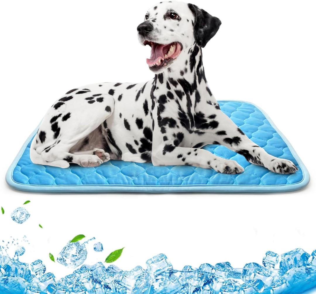 Dog Cooling Mat Non-Toxic Self Cooling Pad for Dogs Cats in Hot Summer Cool Pad Washable & Easy Clean (Large 39x27in)