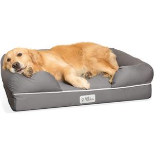 PetFusion Ultimate Dog Bed, Orthopedic Memory Foam, Multiple Sizes and Colors, Medium Firmness Pillow, Waterproof Liner, YKK Zippers, Breathable 35% Cotton Cover