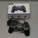 Cipon Wired Controller for PS-2 Console, Black Remote Controllers, PS-2 Accessories Gamepad with Double Vibration, 71 IN Cable