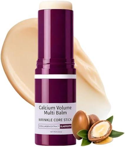 Calcium Multi Balm Stick for Face, Eyes, Lips & Neck – Korean Collagen Moisturizing Balm with Vitamin D & Shea Butter – Firming, Hydrating & Skin Barrier Care Stick for All Skin Types