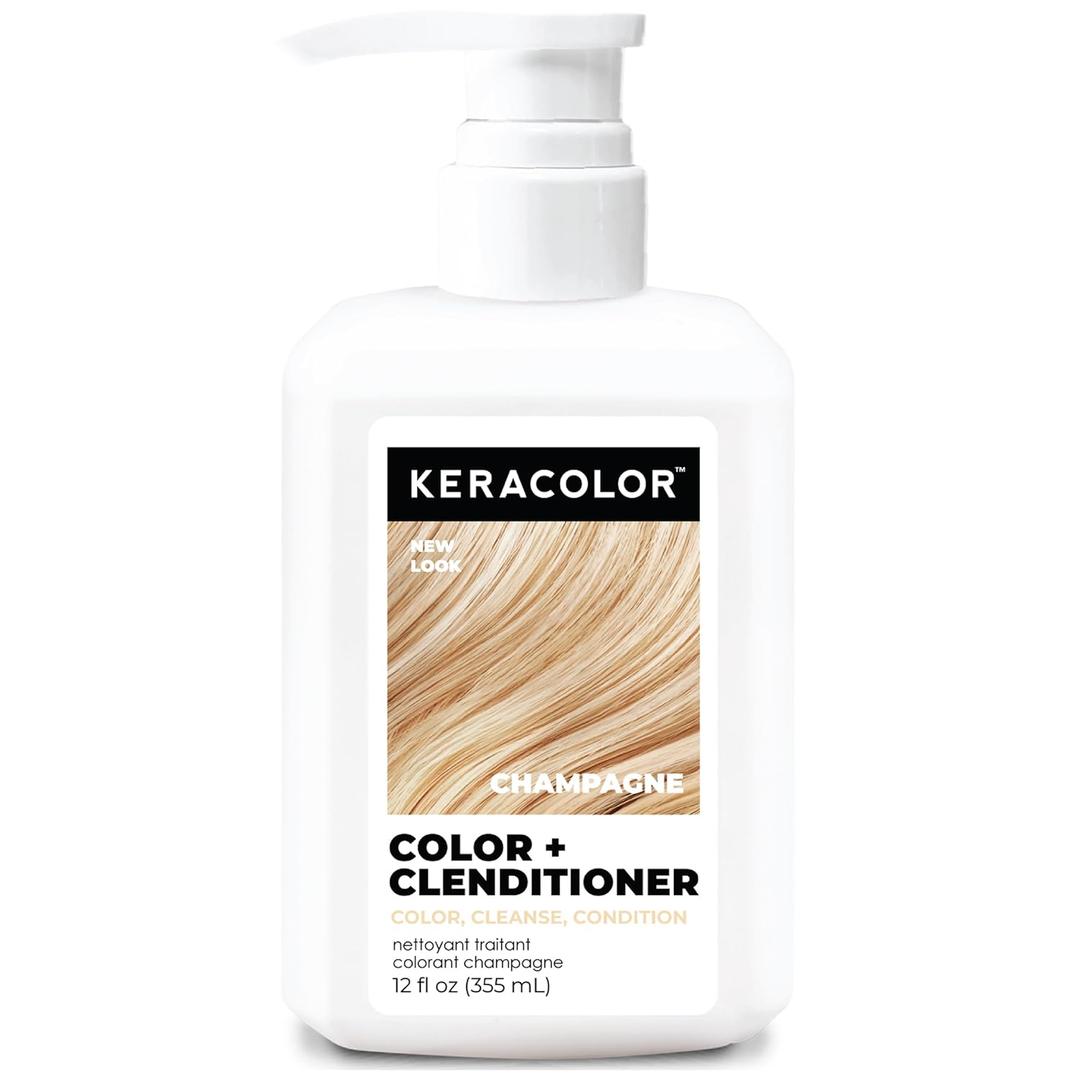 Keracolor Color + Clenditioner 3-in-1 Color-Depositing Conditioner, Gently Cleanses & Conditions, Semi-Permanent Hair Color, 23 Shades, 12 Fl Oz (Honey)