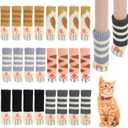 ElevateTech Cat Paw Chair Socks, 24 Pcs Cute Cat Chair Leg Floor Protectors for Hardwood Floors Non-Slip Knitted Furniture Socks Floor Protectors for Chairs Table Legs, Noise Reduction (6 Styles)