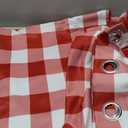 Jubilantex Red and Whitec Buffalo Check Semi Sheer Curtain Panels Gingham Curtains Farmhouse Style Grommet Top Window Drapes for Holiday Living Room Bedroom 52"x84",2 Panels